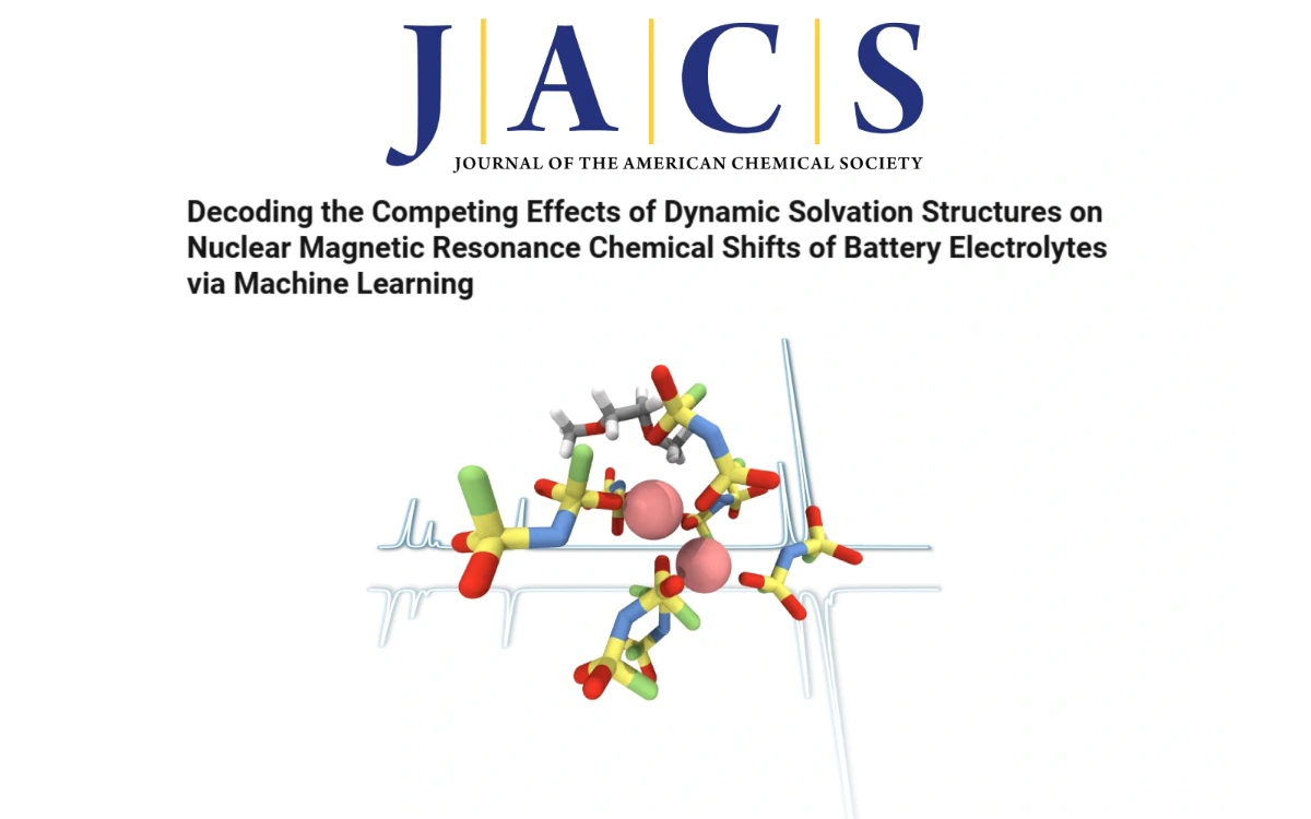 《Journal of the American Chemical Society》:机器学习核磁共振谱揭示电解质动态溶剂化结构的竞争效应